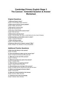Cambridge Primary English Stage 3 The Caravan Worksheet