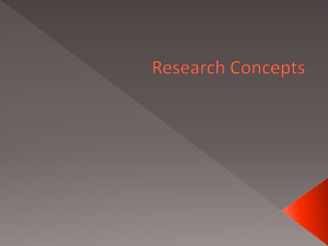 Research Concepts: Fundamentals of Research Methodology