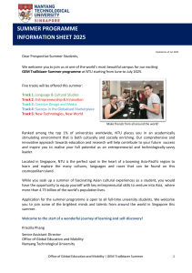 NTU GEM Trailblazer Summer Programme 2025 Info Sheet