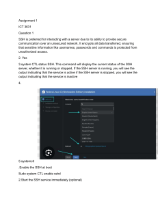 ICT 3631 Assignment 1: SSH, Samba, Firewalls, Apache