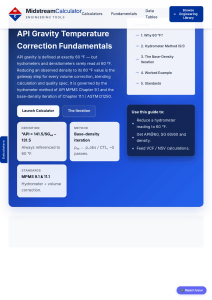 API Gravity Temperature Correction Fundamentals