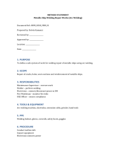Metallic Skip Welding Repair Method Statement
