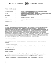 UN TOR: Training Manual on Countering Hate Speech via Sport