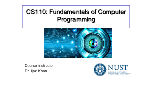 CS110 Fundamentals of Computer Programming - Python Lists