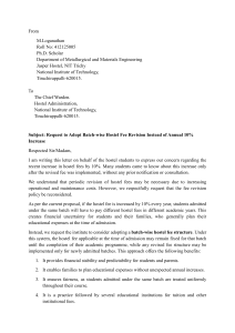 Hostel Fee Revision Request: Batch-wise Structure for NIT Trichy Students