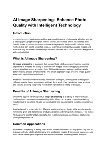 AI Image Sharpening: Enhance Photo Quality