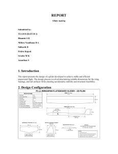 Glider Design Report: Aerodynamics & Calculations