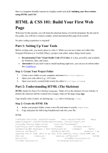 HTML & CSS 101: Build Your First Web Page Tutorial