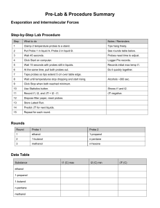 Evaporation & Intermolecular Forces Lab Procedure