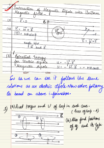 Magnetic Dipole in Uniform Magnetic Field: Torque & Energy