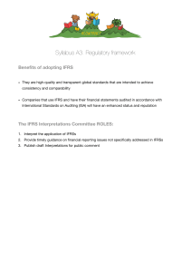 Syllabus A3: Regulatory Framework & IFRS Benefits