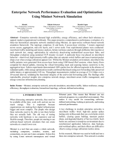 Enterprise Network Performance Evaluation with Mininet