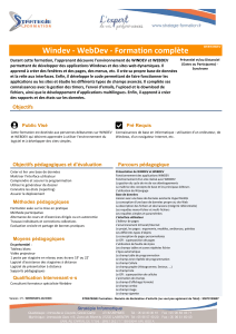 Formation compl&egrave;te Windev WebDev