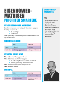 Eisenhower-matrisen: Prioriter smartere