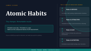 Atomic Habits: 4 Laws of Behavior Change Summary