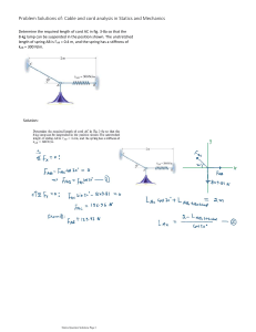 Statics Problem: Cord Length Calculation for Lamp Suspension