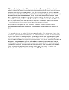 Psychiatric Case Studies: Suicide Attempt & Delusional Disorder