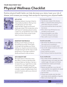 Physical Wellness Checklist: Tips for a Healthier You