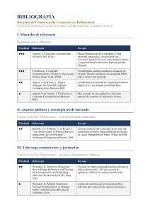 Bibliograf&iacute;a de Comunicaci&oacute;n Corporativa e Institucional