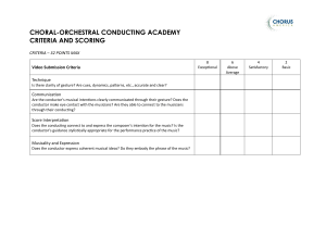 Choral-Orchestral Conducting Academy Scoring Criteria