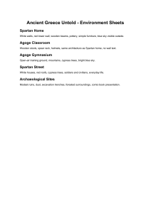 Ancient Greece Untold Environment Sheets - Spartan Settings