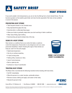 Heat Stroke Safety Brief: Prevention & Treatment