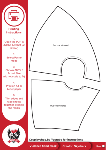 Violence Fiend Mask Pattern - Cosplay Template