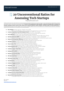 20 Unconventional Ratios for Tech Startup Assessment