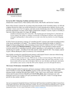 Ferrari in 2025: Balancing Tradition and Innovation to Grow