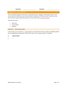 Digital Design 101 Homework 9: Gate Mapping