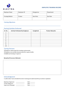 Employee Training Record Form