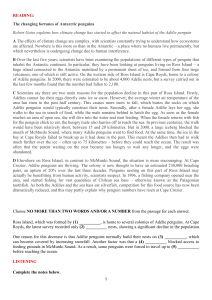 Antarctic Penguins & Climate Change: Reading/Listening Test