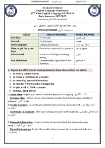 12th Grade English Revision Guide 2022/2023