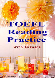 TOEFL Reading Practice with Answers - HCCBVN 2012