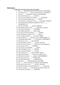 Vietnamese Parts of Speech Exercises