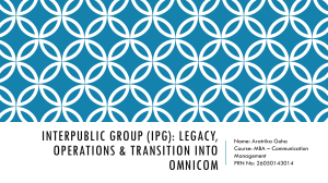 IPG Legacy & Omnicom Acquisition: MBA Case Study