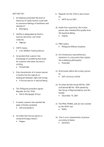 NSTP Pre Test Questions and Answers