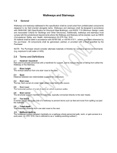 Walkways and Stairways Technical Specification