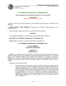 Ley General de Movilidad y Seguridad Vial M&eacute;xico