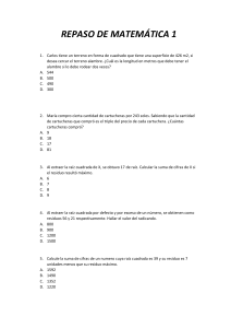 Repaso de Matem&aacute;tica 1: Problemas y Respuestas