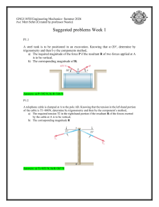 Engineering Mechanics Week 1 Problems: GNG1105H