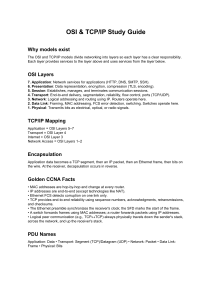 OSI & TCP/IP Study Guide for Networking