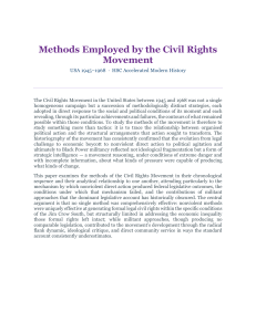 Methods Employed by the Civil Rights Movement (1945-1968)