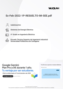 Examen Resuelto Sistemas de Energ&iacute;a El&eacute;ctrica 2022