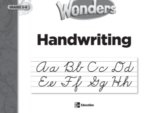 Wonders Handwriting Workbook Grades 3-6