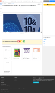 Essential Mathematics Year 10 & 10A Victorian Curriculum Textbook