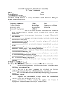 Community Engagement & Citizenship Exam
