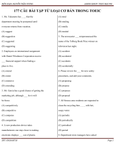177 Basic TOEIC Word Type Exercises