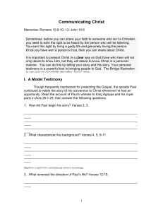 Communicating Christ: Evangelism Study Guide