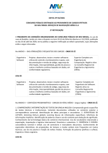 Edital 03/2026 - 2&ordf; Retifica&ccedil;&atilde;o - Concurso NAV Brasil